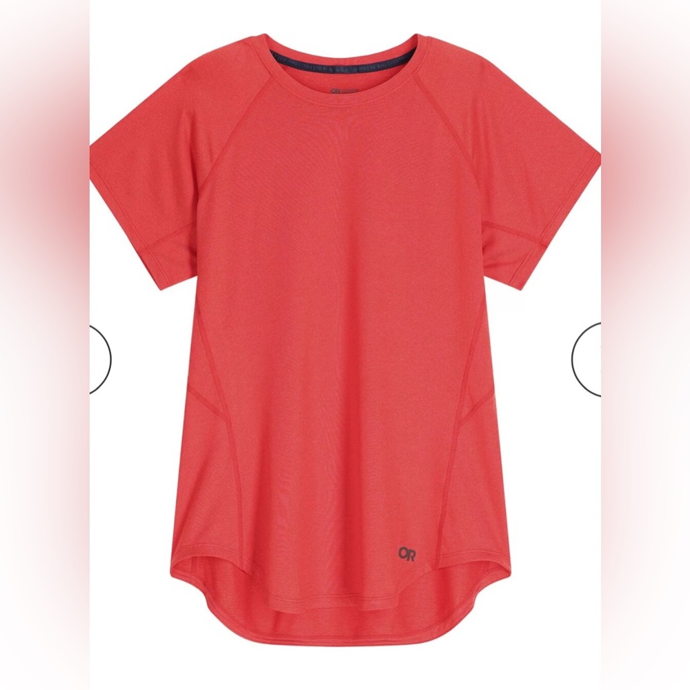 NWT Outdoor Research Argon Short Sleeve Performance Top LG Rhubarb